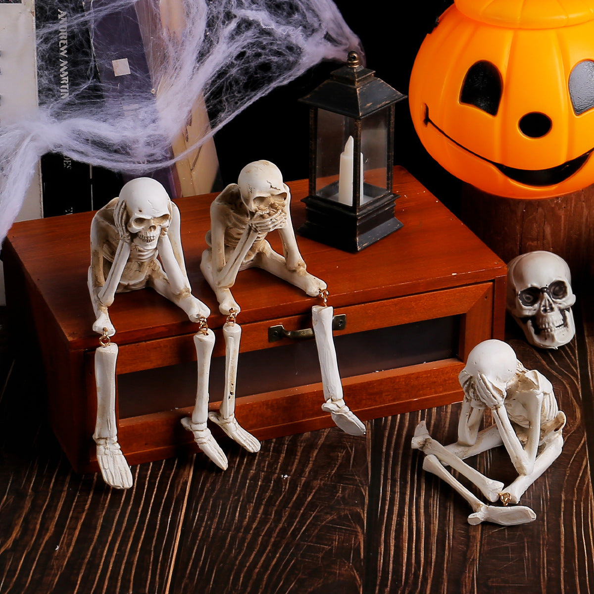 🔥Last 3 hours — 60% off🔥Halloween Decorations, Skeleton Statue Set
