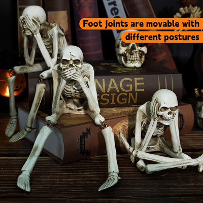 🔥Last 3 hours — 60% off🔥Halloween Decorations, Skeleton Statue Set