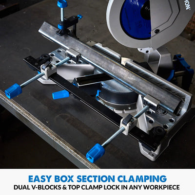 Evolution S355MCS: Mitering Chop Saw With 14 in. Mild Steel Blade | Heavy Duty | Metal Cutting