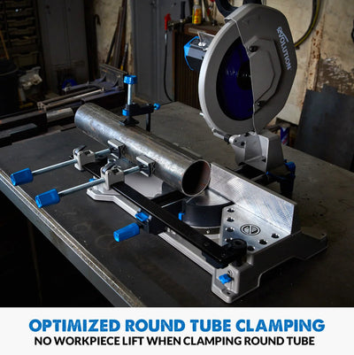 Evolution S355MCS: Mitering Chop Saw With 14 in. Mild Steel Blade | Heavy Duty | Metal Cutting