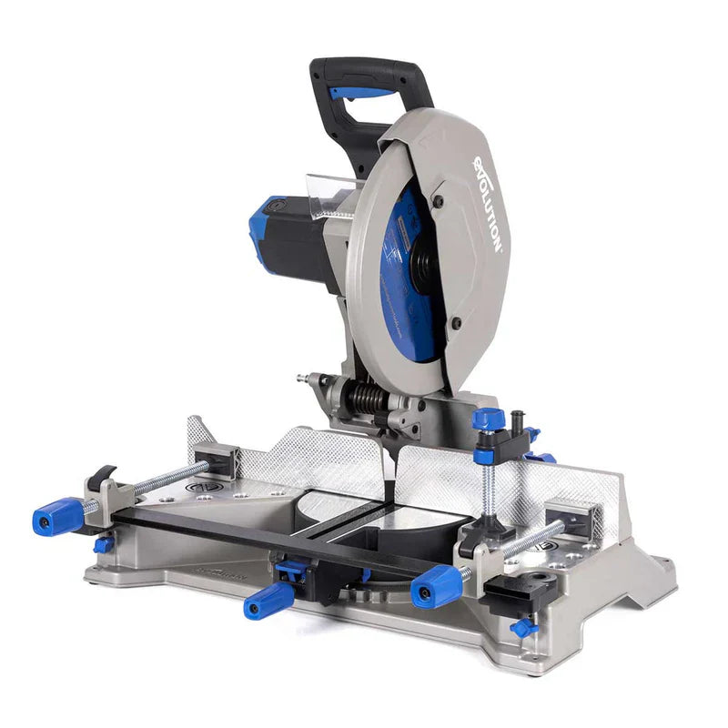 Evolution S355MCS: Mitering Chop Saw With 14 in. Mild Steel Blade | Heavy Duty | Metal Cutting